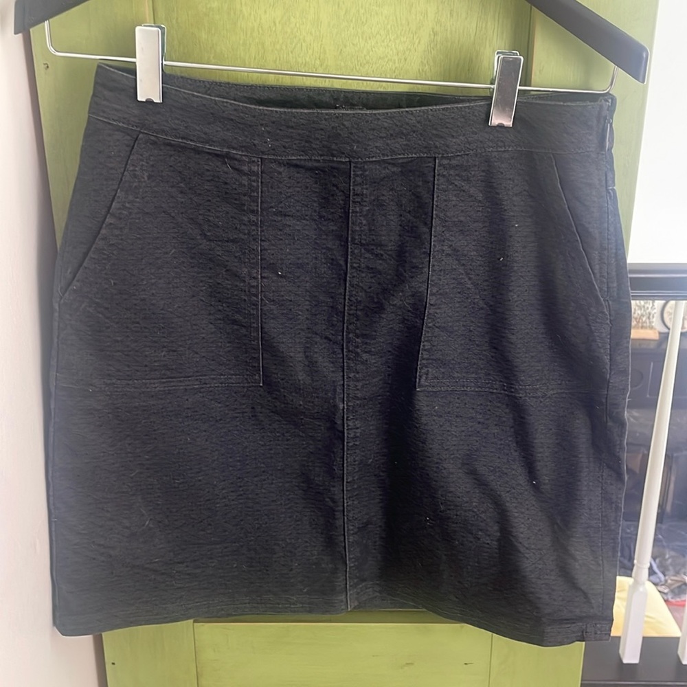 Prana patterned jean stretchy skirt
